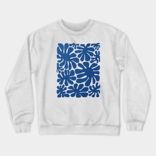 Abstract blue flowers Crewneck Sweatshirt